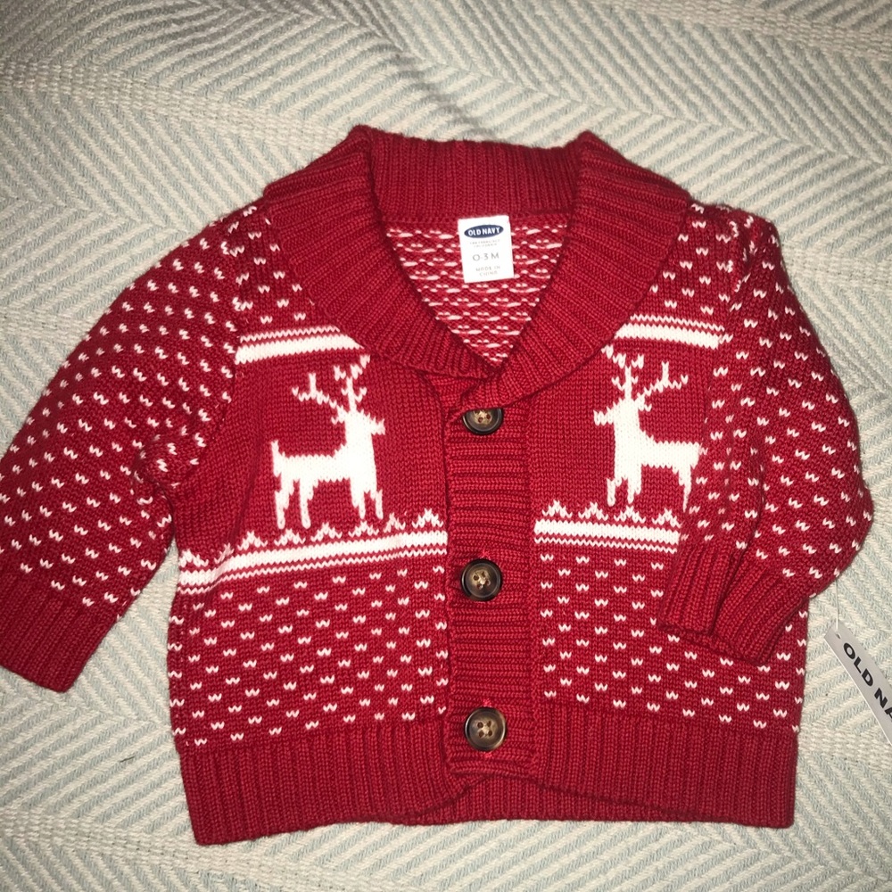 NEW Old navy holiday red cardigan